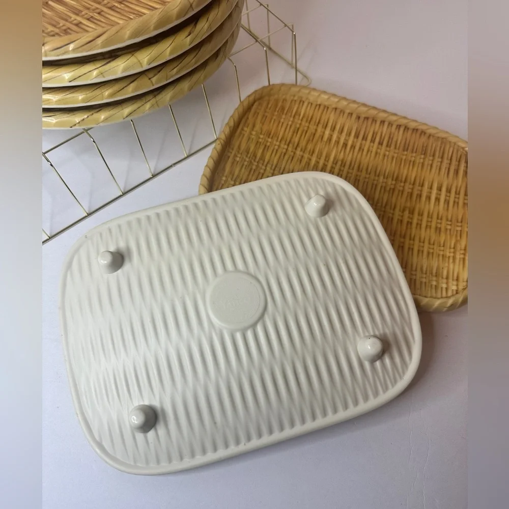YANCO Melamine 6 Piece Restaurant Quality Serveware with Faux Bamboo Design